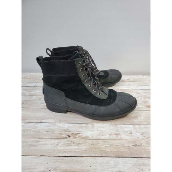 UGG CAYLI WATERPROOF WOMEN ANKEL BOOTS BLACK US 9.5 /UK 7.5 /EU 40.5 - Picture 1 of 10